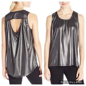 Jack by BB Dakota Abel Gunmetal Metallic Tank Size XS NWT